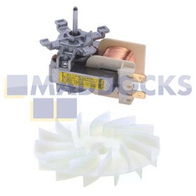 Genuine Original Bosch HBM13, HBM43, HBM53, HMB56; Neff E12, E18, E93, U12, U14, U15, U16; Siemens HB13, HB43 Series Oven Cooling Fan Motor Assembly