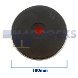 Genuine Original Beko BD634W, BDV555AK; Leisure AP5 Type Narrow 4mm Rim Quick Heat Solid Hotplate (180mm & 2000W)