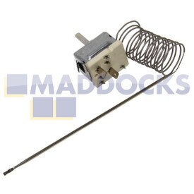 Compatible for Whirlpool, Ignis, Prima, Ikea, Indesit Multi-Model Fitting 278°C, 2-Tag, 184mm Capillary Type Oven Thermostat
