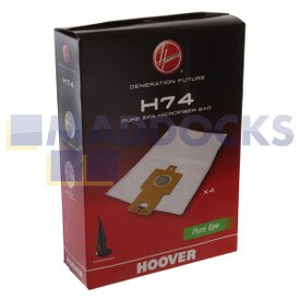 Genuine Original Hoover Purepower Pure EPA Microfibre Bags (H74, Pack of 4)