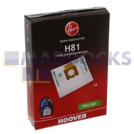 Genuine Original Hoover 'H81' Type Telios Extra Series 'Pure EPA' SMS Microfibre Vacuum Cleaner Dust Bags (Pack of 4)