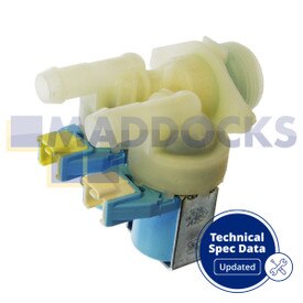 Genuine Original Beko WMB, WML, WMP, WMY; Blomberg WNF; Belling, Lamona, Flavel WFA100 Series Double Water Inlet Solenoid Valve