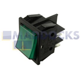 Genuine Original Lincat Multi-Model Fitting Green Neon Rocker On-Off Single Pole Mains Switch (16A)