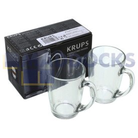 No Longer Available. Order 65-UN-35 [Genuine Original Krups EA9000 Series Espresso Coffee Machine Cappuccino Glasses (Pack of 2)]