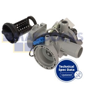 Genuine Original LG F12U1TCN4, FH4U2VCN4, F4J7VY2S, F4J610SS Type Washing Machine Drain Pump