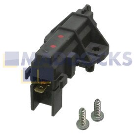 Genuine Original Smeg Motor Carbon Brush & 2x Fitting Screws (34mm x 13.5mm x 5mm, Pack of 1)