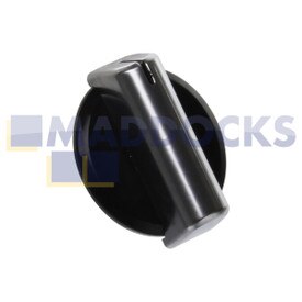 Compatible for Baumatic AS26, AS9.1AL, B26SS, B40, B41, B72, B77, B78, CAS30004 Series Black/Silver Oven Control Knob