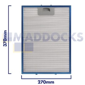Universal Wire Mesh Cooker Hood Filter, Handle Side Length 270mm, Plain Side Length 370mm, fits Teka