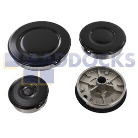 Universal Arcelik, AEG, Beko, Bosch, Fagor, Profilo, Siemens, Vestel, Whirlpool Long Internal Boss Type Gas Hob Top Burner Crown & Flame Cap Lid Kit (Pack of 4)