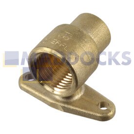 Universal Gas Cooker Straight Wall Plate Connector (15mm / 1/2")