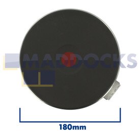 Universal Wide 8mm Rim Quick Heat Solid Hotplate (180mm & 2000W)