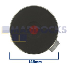 Genuine Original EGO Universal Narrow 4mm Rim Quick Heat Solid Hotplate (145mm & 1500W)