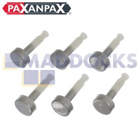 Universal Silver Stainless Steel Oven Clock Timer Knob Buttons (Pack of 6)