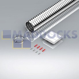Universal White 100mm Cooker Hood Through Wall Gravity Venting Kit