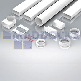 Universal 150x70mm Cooker Hood Rectangular 3m with Airbrick, Horizontal Bend & Reducer to 100mm Kit