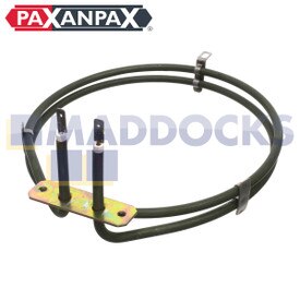 Compatible for Algor, Bauknecht, Firenzi, Ignis, Ikea, Prima, Ram Next Dimension, Whirlpool AKL, AKP, AKZ, G2 Series 'Longer Terminal End' Type Fan Oven Element (2000W, 230V)