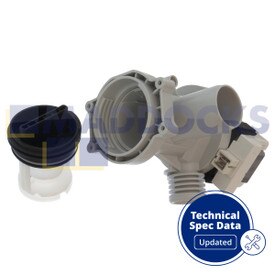 Genuine Original Vestel Produced 'BPX2-78L' Type Multi-Model Fitting Washing Machine Drain Pump Base & Filter Housing