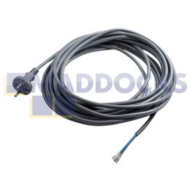 Compatible for Dyson DC01, DC02, DC03, DC04, DC07, DC08 Series Grey Cable & 13A Plug Assembly with EU 2-Pin Connector (2-Core x 0.75mm, tagged 4.8mm, 10m)