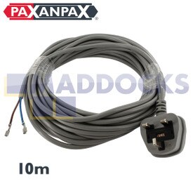 Compatible for Dyson DC02, DC03, DC04, DC07 Grey Cable & 13A Plug Assembly (2-Core x 0.75mm, tagged 4.8mm, 10m)