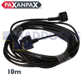 Compatible for Numatic CT5, NVD, CTD, NVP, WVD, NVQ Series Vacuum Cleaner Black Cable & 13A Plug Assembly (2-Pin Connector, 10m)