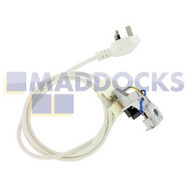 Genuine Original Hotpoint, Indesit IWC, WMF, WML Series Washing Machine UK Power Supply Cable (3-Core x 1mm, L=1750mm) Including Mains Filter