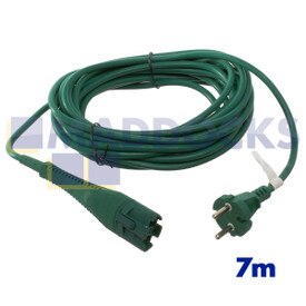 No Longer Available. Discontinued [Compatible for Vorwerk, Kobold, Folletto VK130, VK131 Green Power Cable & 2-Pin EU Plug (7m, 2 x 0.75mm,)]