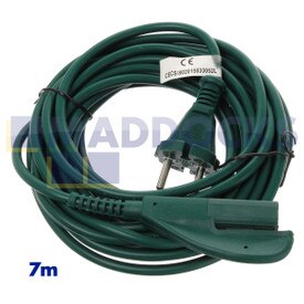 No Longer Available. Discontinued [Compatible for Vorwerk, Kobold, Folletto VK135, VK136 Green Power Cable (7m, 2 x 0.75mm, German Plug)]