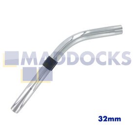 Universal Chromed Stainless Steel Friction-Fitting Bent End with Air Valve (32mm)