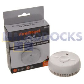 Genuine Original Fire Angel 'SB1-T Type' 1 Year Optical Smoke Alarm with Zinc Carbon Battery