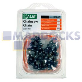 Universal Multi-Model Fitting ‘BC040’ 25cm, 10”, 40 Drive Link Type Chainsaw Chain Blade (3/8” Pitch, 0.043” Gauge)