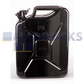Compatible Universal Application 20L Black Metal Fuel Can (FCB20)