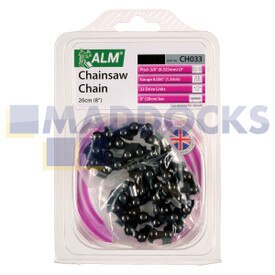 Universal Multi-Model Fitting ‘CH033’ 20cm, 8”, 33 Drive Link Type Chainsaw Chain Blade (3/8” Pitch, 0.050” Gauge)