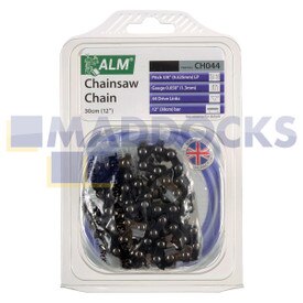 Universal Multi-Model Fitting ‘CH044’ 30cm, 12”, 44 Drive Link Type Chainsaw Chain Blade (3/8” Pitch, 0.050” Gauge)