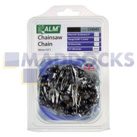 Universal Multi-Model Fitting ‘CH045’ 30cm, 12”, 45 Drive Link Type Chainsaw Chain Blade (3/8” Pitch, 0.050” Gauge)