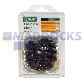 Universal Multi-Model Fitting ‘CH057’ 40cm, 16”, 57 Drive Link Type Chainsaw Chain Blade (3/8” Pitch, 0.050” Gauge)