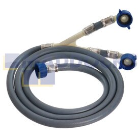 Genuine Original Universal Washing Machine Cold Fill Blue Dual 'Y' Fill Inlet Hose (1.96m)