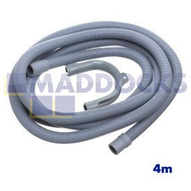 Universal Drain Outlet Hose & Hook (4m Length, 19mm & 22mm Fitting)
