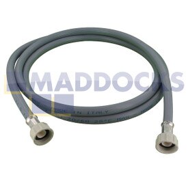 Universal Grey Inlet Hose with Straight Ends (2.5m)
