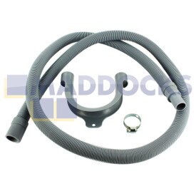 Universal Drain Hose with Moulded End Extension Kit (1.5m Length, 19mm & 22mm Fitting)