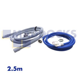 Universal Drain Hose & Cold Fill Hose Extension Kit (2.5m Length, 19 & 22mm Fitting)