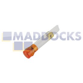 Universal Orange Amber 9mm Type Round Lens Neon Indicator Lamp with Twin Push-Fit Faston Tag Spade Connector Terminals (220V-240V)
