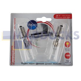 No Longer Available. Order 41-EL-02 [Genuine Original Whirlpool Maytag Wpro Lamp Bulb for Cooker Hood [LMH140, 370 Lumen E14, 28W Halogen, 230-240V, T25L] (Pack of 2)]