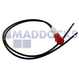 Universal Red 9mm Type Round Lens Neon Indicator Lamp with Twin 220mm Wire Cable Connecting Leads (220V-240V)