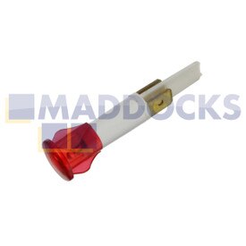 No Longer Available. Order 41-UN-28 [Universal Red 10mm Type Round Flat Lens Neon Indicator Lamp with Twin Push-Fit Faston Tag Spade Connector Terminals (220V-240V)]