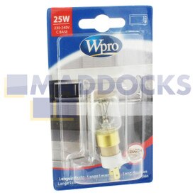 No Longer Available. Discontinued [Genuine Original Whirlpool Wpro Retail Blister-Packed C-Base Lamp Bulb for Microwaves [T25, 25W, 230-240V] (Pack of 1)]
