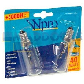 No Longer Available. Order 41-UN-26 [Whirlpool Wpro Lamp Bulb for Cooker Hood [E14, 40W, 230-240V, T25L] (Pack of 2)]