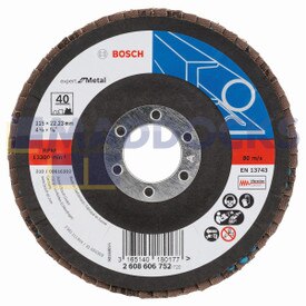 Genuine Original Robert Bosch Flap disc X551, Expert for Metal D= 115 mm, G= 40, angled