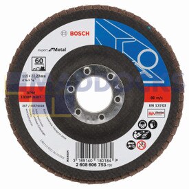 Genuine Original Robert Bosch Flap disc X551, Expert for Metal D= 115 mm, G= 60, angled