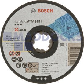 Genuine Original Robert Bosch X-LOCK Standard for Metal 125x2.5x22.23mm Straight cutting