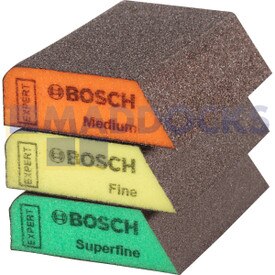 Genuine Original Robert Bosch Expert Combi S470 Foam Sanding Block 69 x 97 x 26 mm, M, F, SF 3-pc